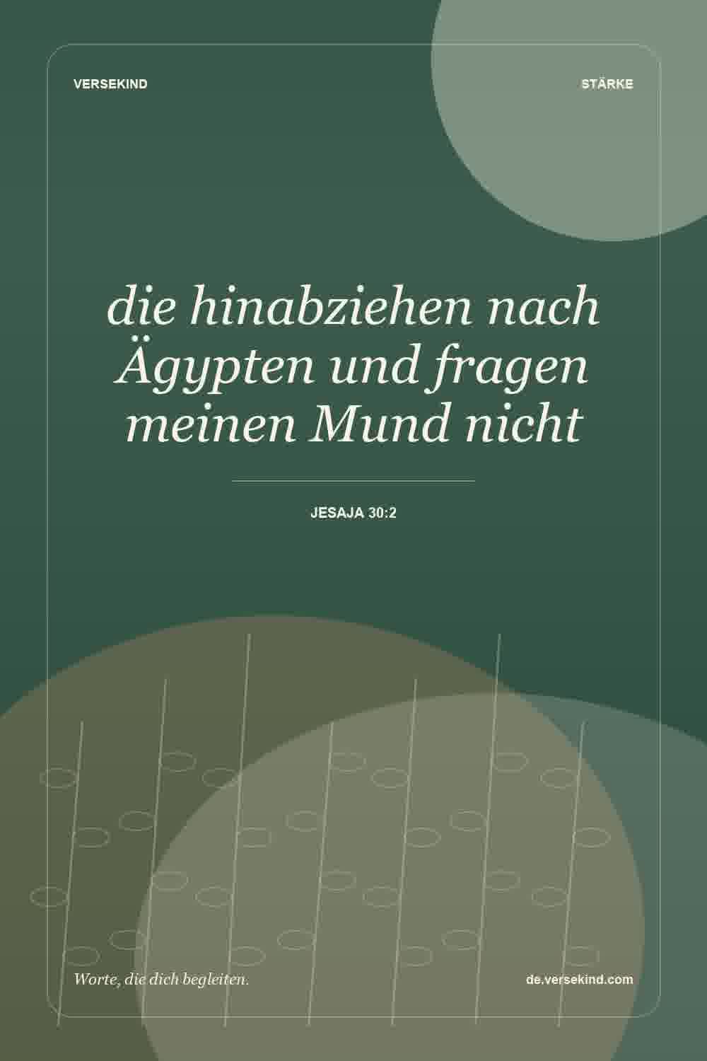 die hinabziehen nach Ägypten und fragen meinen Mund nicht — Jesaja 30:2