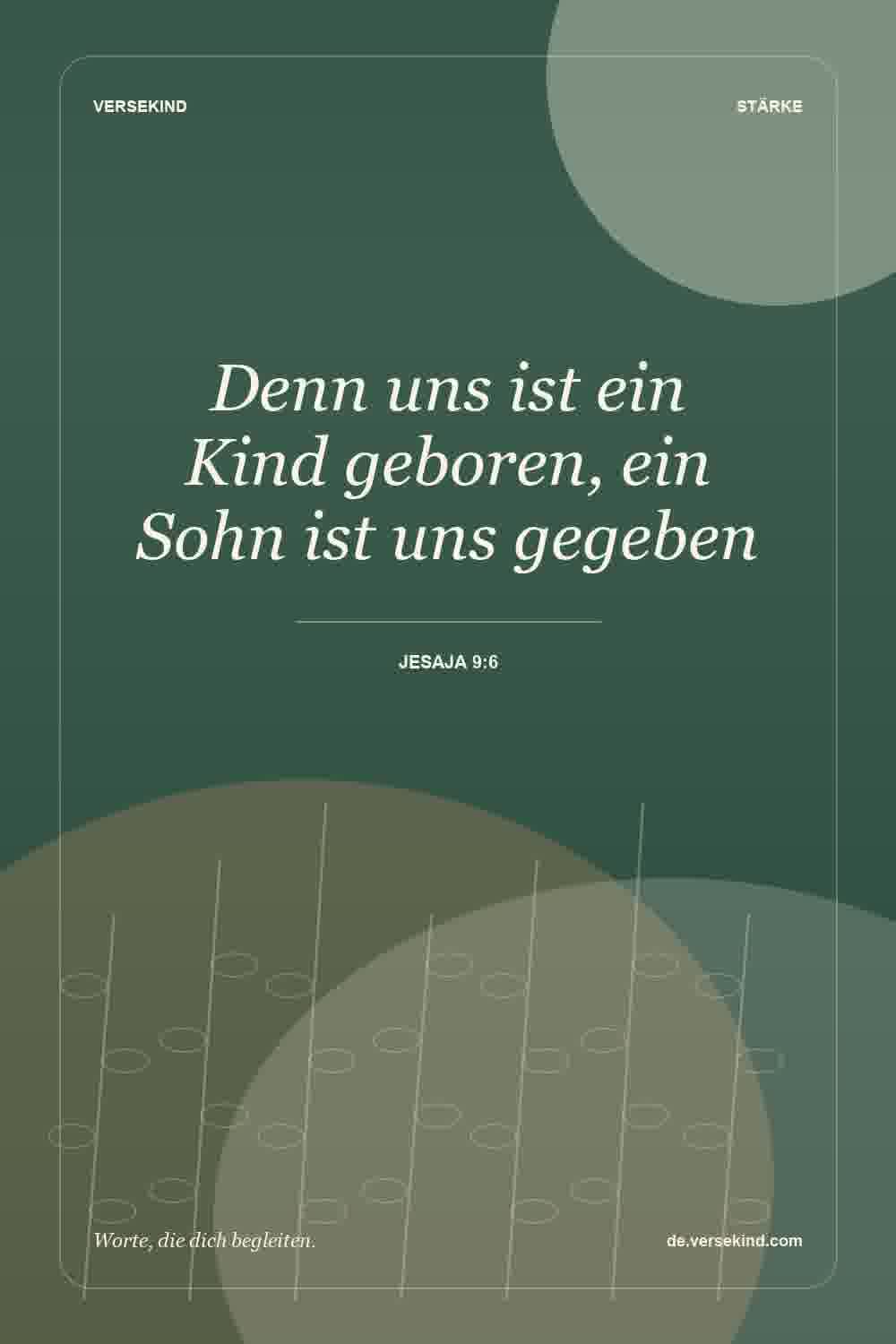 Denn uns ist ein Kind geboren, ein Sohn ist uns gegeben — Jesaja 9:6