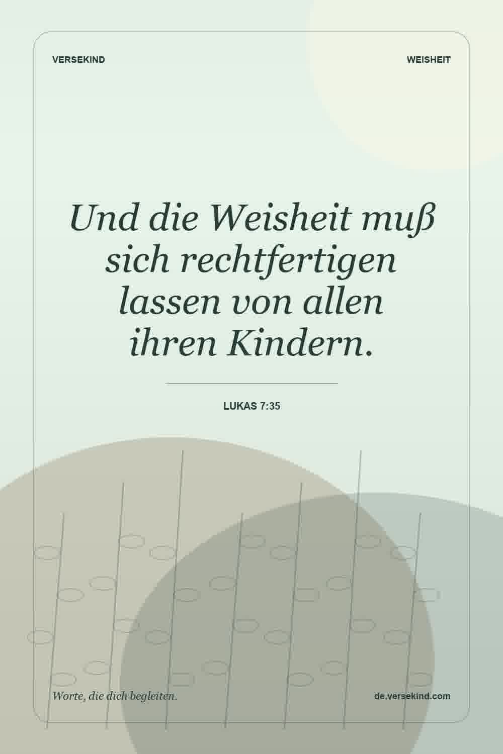 Und die Weisheit muß sich rechtfertigen lassen von allen ihren Kindern. — Lukas 7:35